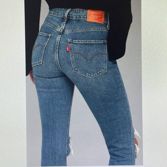 Levi’s 721 high rise distressed skinny jeans - Picture 4 of 7